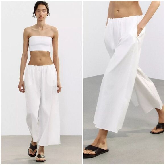 ZARA WHITE CULOTTES - Picture 3 of 11